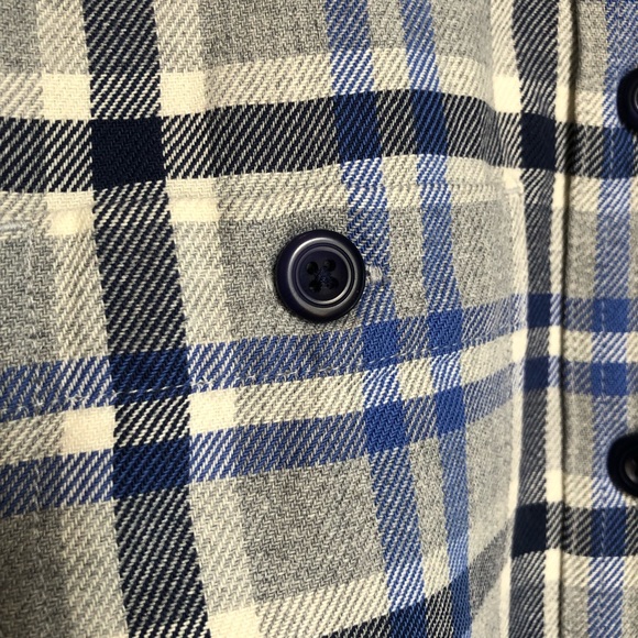 L.L. Bean Shacket Shirt Jacket PrimaLoft Lined Like New Gray Blue White Men’s XS - Picture 2 of 8